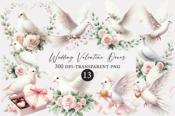 Designing with Romance: How Doves Clipart Elevates Your Projects
