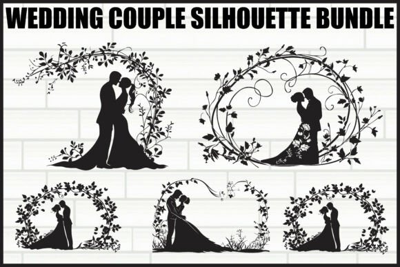 Elegant Love Story: Crafting with Wedding Silhouettes