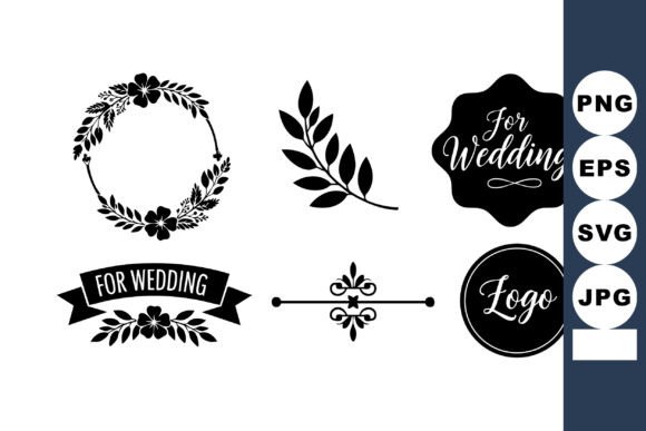 Elegant Wedding Graphics: Floral Wreaths for Timeless Designs