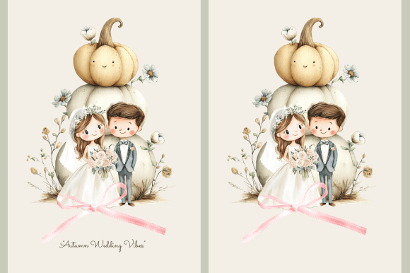 Enchanting Autumn Wedding Charm for Fall Projects
