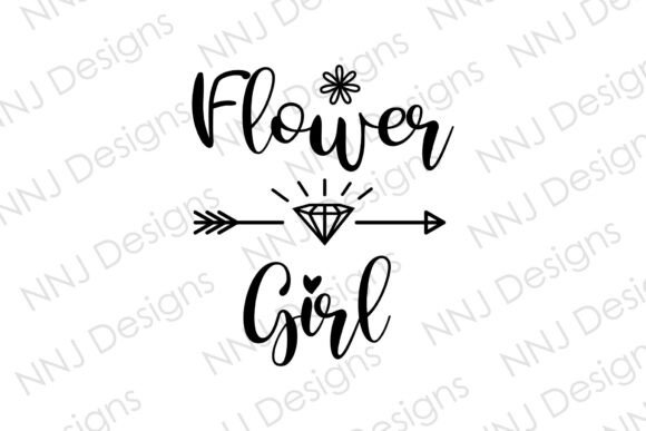 Enchanting Flower Girl SVG: Your Wedding Design Essential