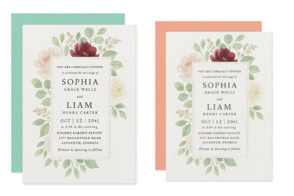 Enchanting Watercolor Florals for Your Wedding Stationery