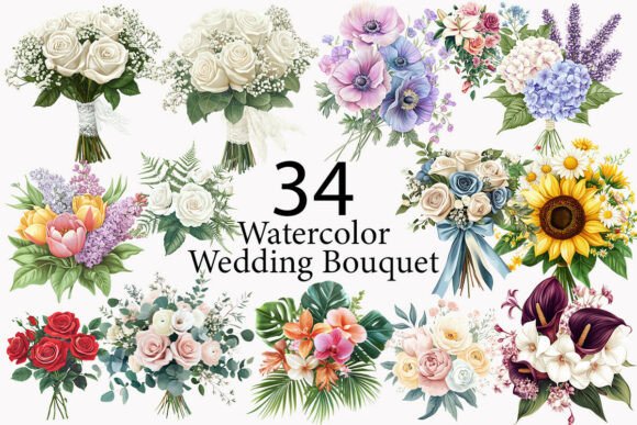 Floral Design Assets for Wedding Projects