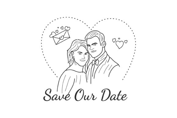 Smile Face Wedding Couple Romantic: A Vector Design for Joyful Branding
