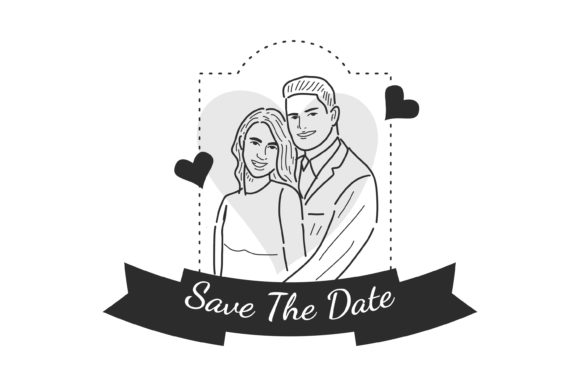 The Art of Affection: A Husband Hug Wife Illustration for Wedding Projects