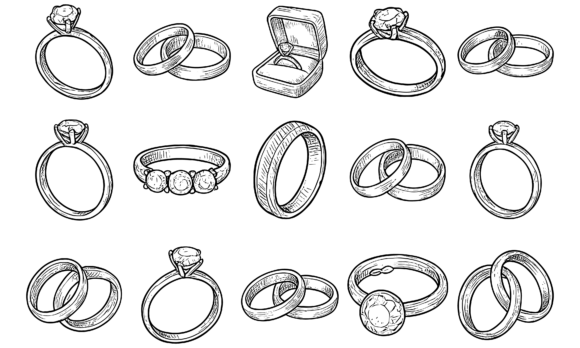 The Art of the Hand Drawn Wedding Rings Set: A Designer's Guide
