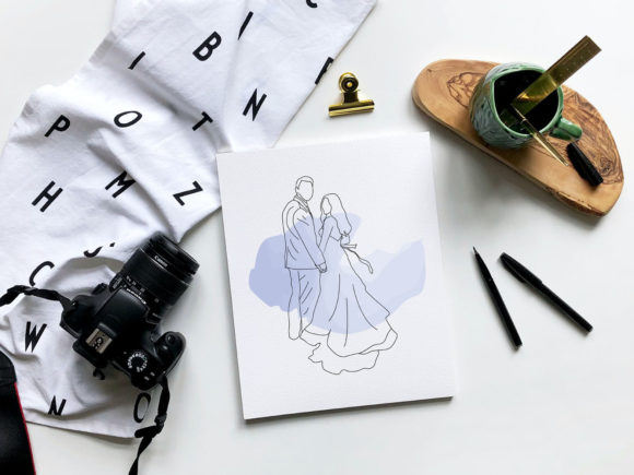 The Unbroken Thread: Capturing Romance with Continuous Line Art