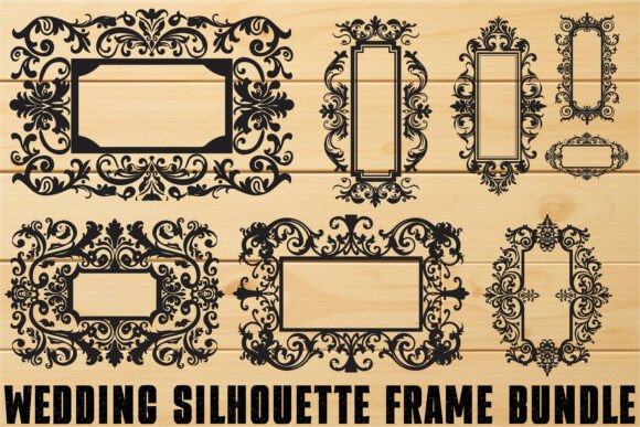 Timeless Elegance for Your Designs: The Wedding Frame Silhouettes Set