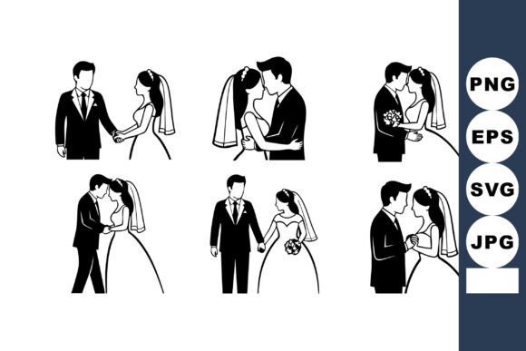 Timeless Romance in Vector: A Guide to Wedding Silhouettes