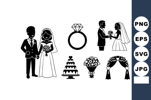 Timeless Romance: The Wedding Couple Silhouette Collection