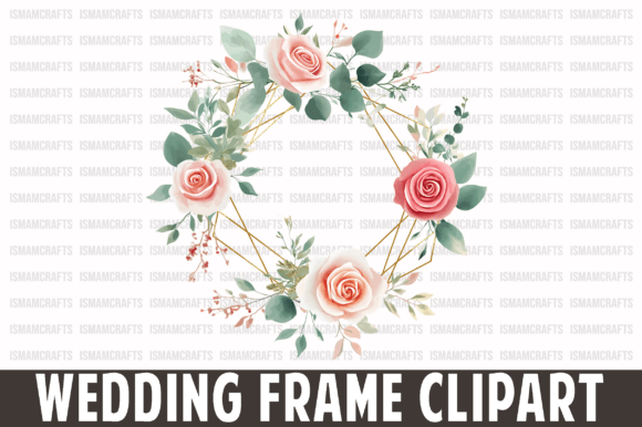 Watercolor Wedding Frame Clipart PNG: A Designer's Versatile Asset