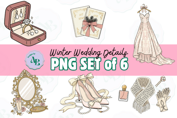 Winter Christmas Wedding Clip Art: Elegant Designs for Your Special Day